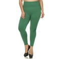 thumbnail image 4 of K-Cliffs Women's Polyester Full-Length Seamless Fleece Leggings Plus Size/One Size (Fits Sizes 12-16) - Jade Green, 4 of 5