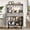 Shallow ivory, variant on Modern Fluted Sideboard Buffet Coffee Bar Cabinet with 2 Drawers & Adjustable Shelves, Wood Console Storage Table for Dining Kitchen Living Hallway, Shallow Ivory