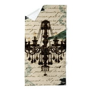 CafePress - Girly Chandelier Vintage Paris - Large Beach Towel, Soft 30"x60" Towel with Unique Design
