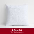 thumbnail image 2 of Mellanni Decorative Throw Pillow Covers with Pinsonic Quilt Stitching, 16x16, White, 2 Count, 2 of 6