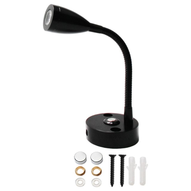 Luz de lectura RV Sunnimix puerto de Carga USB cuello de cisne Flexible negro