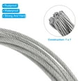 thumbnail image 4 of Uxcell 3/25" OD 16.4 Ft 304 Stainless Steel Cable Wire Rope with Aluminum Sleeves 7 x 7 Strand Rope Silver, 4 of 6