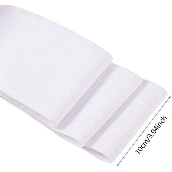 5.5 Yards 4" Wide White Heavy Stretch Elastic Band High Elasticity Knit