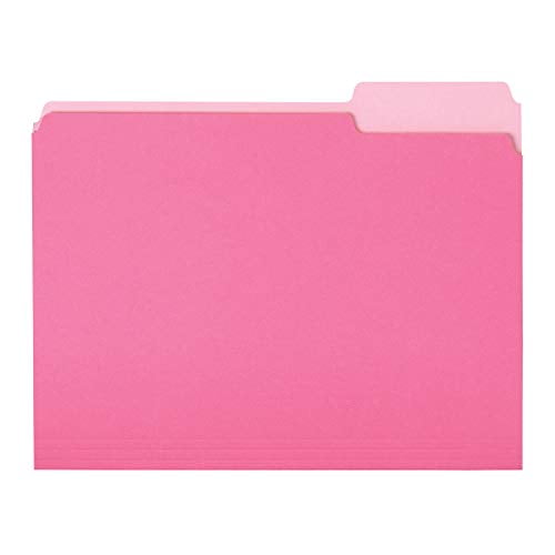 Basics File Folders, Letter Size, 1/3 Cut Tab, Pink, 36Pack Walmart