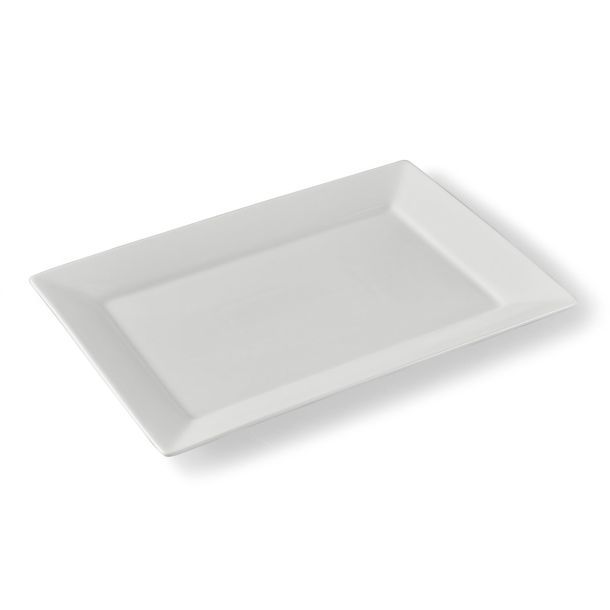 Better Homes & Gardens White Porcelain Rectangular Serving Platter, 14.25 in x 10.12 in