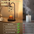 thumbnail image 5 of Candle Warmer Lamp with Timer Dimmer Fishing theme seamless Fly fishing flies lures vintage sketch Candle Lamp Warmer for Jar Candle with 4 Bulbs Gifts for Women House Warming Gifts, 5 of 8