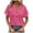 Hot Pink, variant on Edvintorg Blouses for Women Dressy Casual Fashion Solid Color V Neck Button Shirt Plus Size Womens Summer Tops