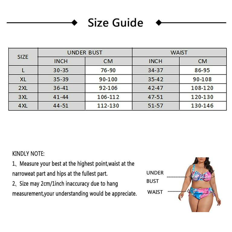 Aayomet Women's Plus Size Two Piece Swimsuit Print Bikini Swim Bra Pad Underwire  plus Size Bikini Tops for Large Bust,I Large 
