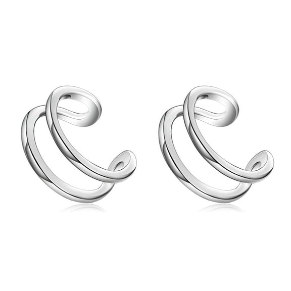 Ear Cuff Wrap Earrings 925 Sterling Silver Non Pierced Cartilage Earring for Women Jewelry Gifts