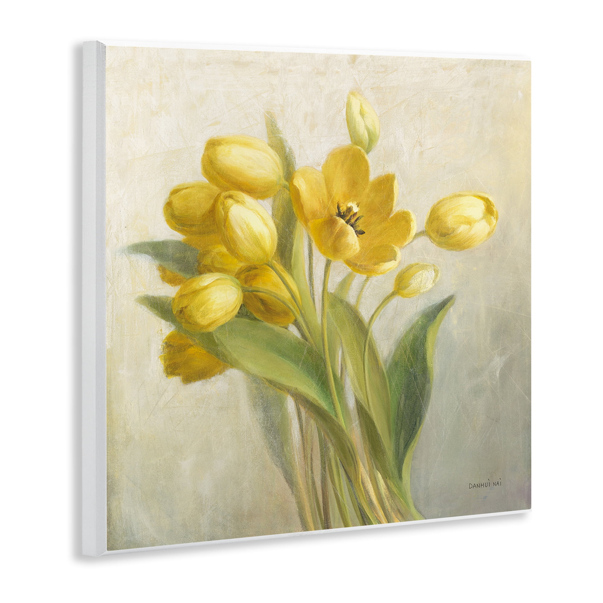 Stupell Industries French Yellow Tulips Botanical & Floral Painting Unframed Art Print Wall Art, 12 x 12