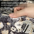 thumbnail image 6 of Black Small Rug Washable,Boho Area Rugs for Bathroom Entryway Entry Entrance Bedroom,Front Door Mat Soft Carpet Indoor Vintage Black and Gold Floral 2''x3'', 6 of 6