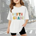 thumbnail image 2 of Girls Tops Tees & Shirts Casual Short Sleeve Round Neck Graphic Print Tee for Everyday Use School Outdoor Spring Summer Fall Activities, 2 of 5
