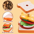 thumbnail image 3 of Hamburguesa Montessori de madera Pajojoqa, de juguete apilable, para 2 o 3 años, 3 of 8