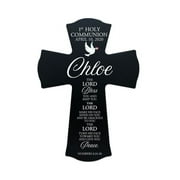 LifeSong Milestones 8x11.25in Black Wall Cross_Chloe 1st Holy Communion