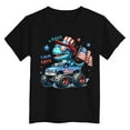 thumbnail image 4 of Kogui Kid 4th of July T-Shirts Boys Girls American Flag Shirt Patriotic Top Short Sleeve Tees (Black,7-8 Years), 4 of 4