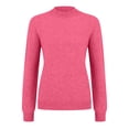 thumbnail image 5 of WTXUE Women's Half Turtleneck Long Sleeved Pullover Sweaters Loose Slimming Brushed Knitted Sweater Casual Trendy Pullover Tops Tunic Pullover Knit Tops Winter Clothes Hot Pink Xxl, 5 of 5