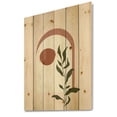 thumbnail image 2 of Designart 'Abstract Geometrical Leaf With Moon III' Modern Print on Natural Pine Wood, 2 of 5