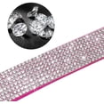 thumbnail image 2 of Lindo deslumbrante brillante elegante elegante cuero de gamuza suave Bling Rhinestone cristal joyería para mascotas gato perro cachorro collar correa de perro conjunto combinado tamaño pequeño y media, 2 of 5