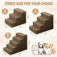thumbnail image 2 of PayUSD Dog Stairs for Bed Couches 22.5”H 4-Step Dog Steps for High Bed Car Pet Steps for Small Dogs Cats Doggy Non-Slip Indoor Ramp, Brown, 2 of 7