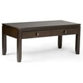 thumbnail image 1 of Trent Home Solid Wood Coffee Table with Drawers in Mahogany Brown, 1 of 10