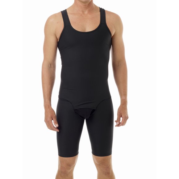 Underworks Men Compression Bodysuit with Rear Zipper
