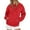 Red, variant on Womens Casual Tops Women's Solid Color Sweatshirt Women's Solid Color Hooded Sweatshirt Ice Silk Ribbed Casual Pullover Sport Top Long Sleeve Button Up Shirt For Daily Wear And Outdoor Activities
