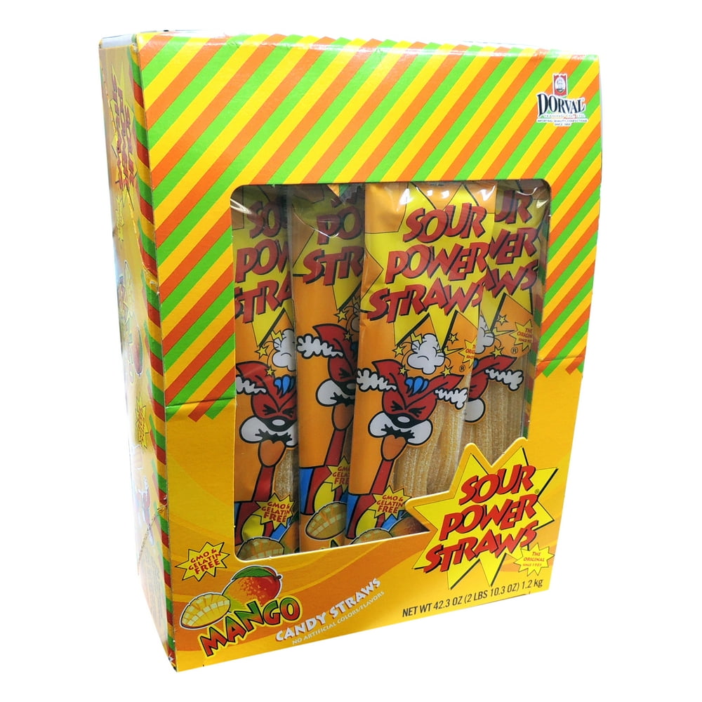 SOUR POWER STRAWS MANGO 24/1.75oz