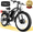 Black White, variant on 5000W (Peak) Electric-Bike, 60V 25AH Battery Electric Bike for Adults, Dual-Motor-Ebike 45MPH Ebike, 26*4.0 Fat Tire Ebike, AWD 21-Speed E-Mountain Bicycle for Off-Road Snow Sand UL 2849