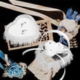 thumbnail image 3 of USHOBE 2Pcs Satin Flower Girl Basket Shape Ring Pillow For Beaches Outdoors Weddings, 3 of 8