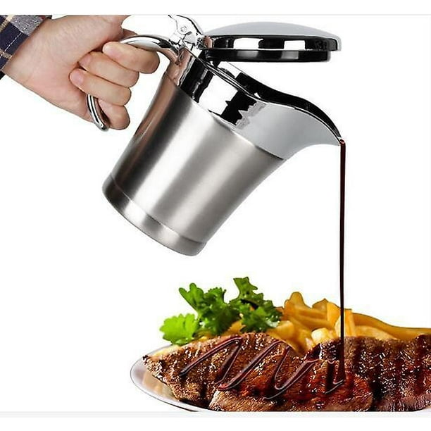 Premium Stainless Steel Thermal Gravy Boat, Double Insulated Elegant