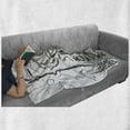 thumbnail image 6 of Steam Engine Soft Flannel Fleece Blanket, Black and White Old Train on Railroad Sketch Effect Vintage Traveling Print, Cozy Plush for Indoor and Outdoor Use, 50" x 60", White Black, by Ambesonne, 6 of 6