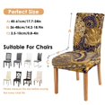 thumbnail image 6 of Chic Paisley Bohemian Dining Chair Covers 4 Pack Vintage Floral Ethnic Retro Colorful Pattern Washable Polyester Stretch Slipcovers Removable Protector for Classic Spaces, 6 of 6