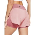 thumbnail image 7 of FEDTOSING Women's 2 in 1 Running Shorts Workout Athletic Gym Shorts with Phone Pockets Pink,up to Size 2XL, 7 of 7