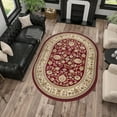 thumbnail image 7 of Sensation Transitional 6.7' x 9.6' Oval Red and Beige Polypropylene Indoor Area Rug, 7 of 7