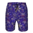 thumbnail image 3 of Balery blue purple Snowflake Traje de Baño Estilo Hawaiano para Hombre, Shorts de Secado Rápido con Bolsillos-X-Large, 3 of 6