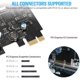 thumbnail image 4 of Tarjeta de expansión USB 3.0 de 4 puertos, tarjeta de expansión PCI-E a USB 3.0 tipo A con conector de alimentación SATA de 15 pines, adecuada para Windows XP/7/8/10/Linux Vhermosa CZDZ-HQ19, 4 of 6