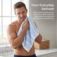 thumbnail image 4 of REGALWOVEN Striped Cotton Bathroom Hand Towels, 13" x 29" Absorbent Soft Decorative Hand Towel Set for Kitchen, Spa, Gym Blue 2-Piece, 4 of 7