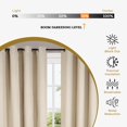 thumbnail image 3 of BNM Shimmer Blackout Curtains, Set of 2, 26" x 63", Ivory, 3 of 5