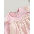 thumbnail image 5 of Bagilaanoe Newborn Baby Girl Rompers DressRuffle Contrast Color Bodysuits 6M 12M 18M 24M Infant Fall Tulle Patchwork A-line Princess, 5 of 9