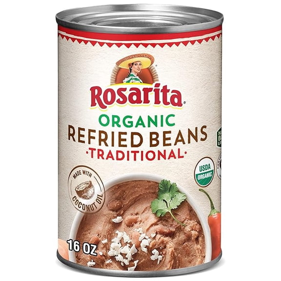 Rosarita Organic Refried Beans, 16 oz ( Pack of 2 )