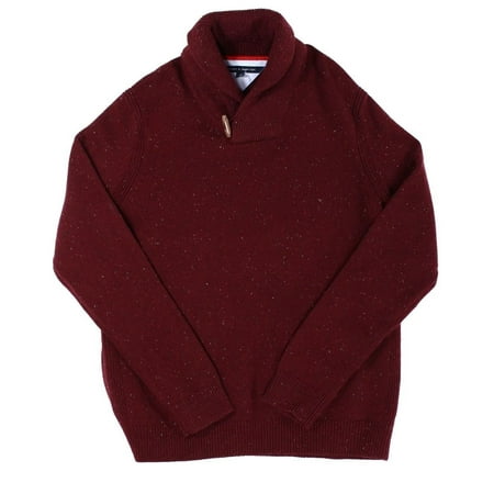 Tommy Hilfiger NEW Red Zifandel Mens Size Small S Shawl-Collar Sweater