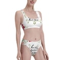 thumbnail image 2 of Daiia Home Sweet Home Floral printed 2 piece Swimsuit Bikinis for Women High Waisted Racerback Bathing Suits Summer Tummy Control Scoop Neck Swimwear-Large, 2 of 8