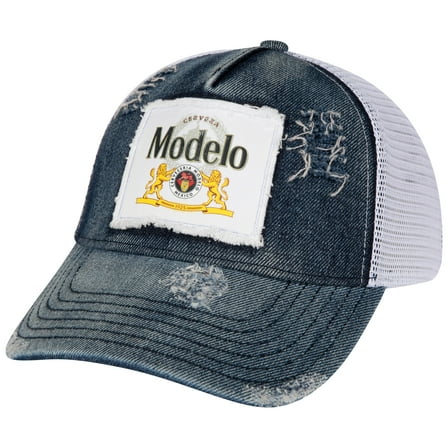 Modelo Especial Logo Patch Distressed Adjustable Trucker Hat
