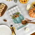thumbnail image 3 of Sm:)e Home Sweet Home Blue Pumpkin Blessed Thankful Grateful Fall Thanksgiving Kitchen Dish Towels Buffalo Plaid 18x26 Inch Set of 4, 3 of 6