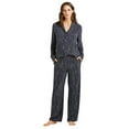 thumbnail image 2 of HANRO Women’s Lille Woven Long Pant, Black, Large, 2 of 3