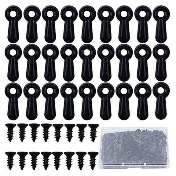 Picture Frame Turn Buttons, Durable Metal Rotating Backing Clips Hardware with Screws for Art Hanging and Photo Frame Fastening, 0.77x0.35 Inch Size, 100Pcs