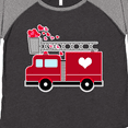 thumbnail image 4 of Inktastic Valentine's Day Red Firetruck with Pink Hearts Women's Plus Size T-Shirt, 4 of 5
