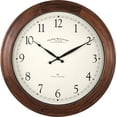 thumbnail image 3 of & Co. Walnut Garrison Wall Clock, 16" Diameter, Solid Wood, No Ticking Sound, 3 of 4