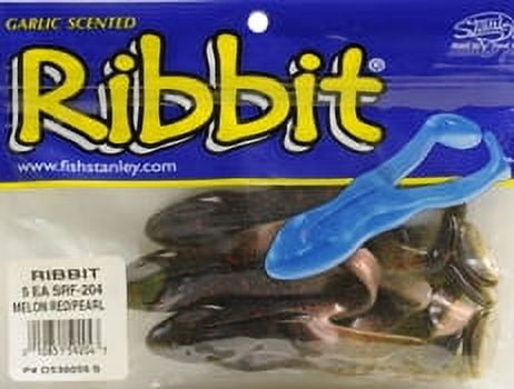 (2 pack) Stanley Ribbit Frog 5.7 in Soft Plastic Creates a Realistic Kicking Action, Works in any Cover that a Standard Buzzbait Might Work Soft Baits Fishing Lures for Bass 5 Count