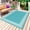 White Teal, variant on Turquoise Outdoor Rug 3x5 Ft - Reversible Patio Rug Outdoor Camping Rugs, Geometric Boho Ethnic Tile Chic Monochrome Washable Indoor Outdoor Area Rugs, Non-Slip Outdoor Carpet Runner for Deck/Porch